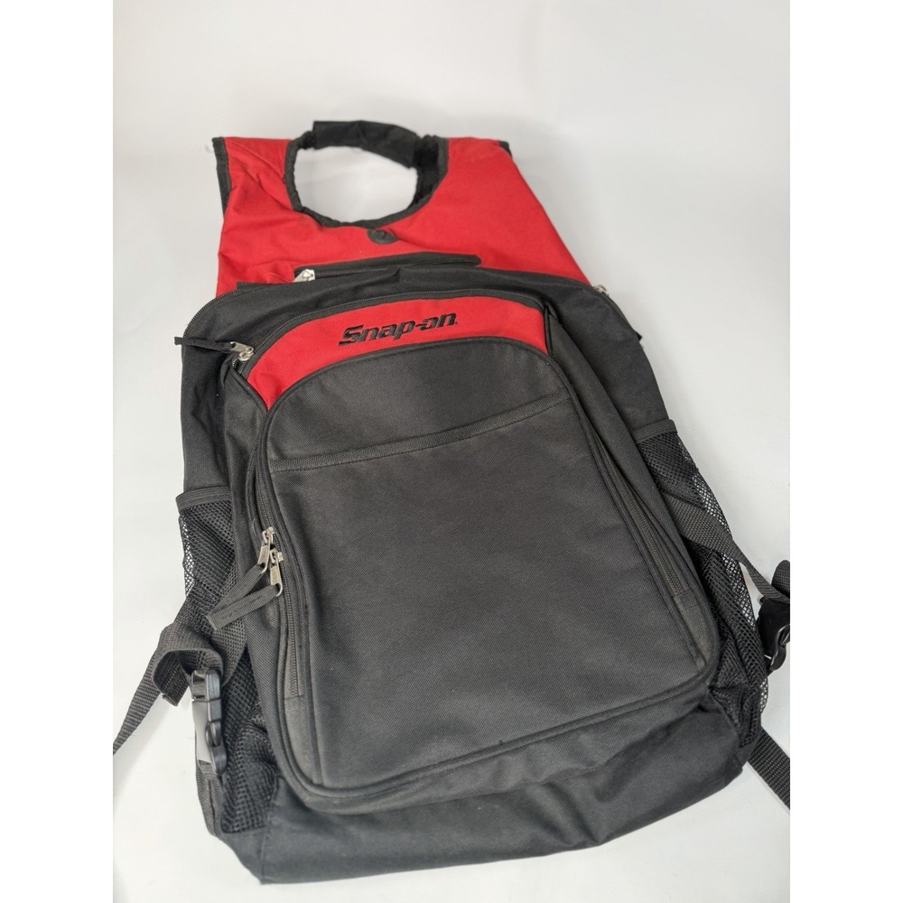 Snap-On Backpack Black & Red Adjustable Strap